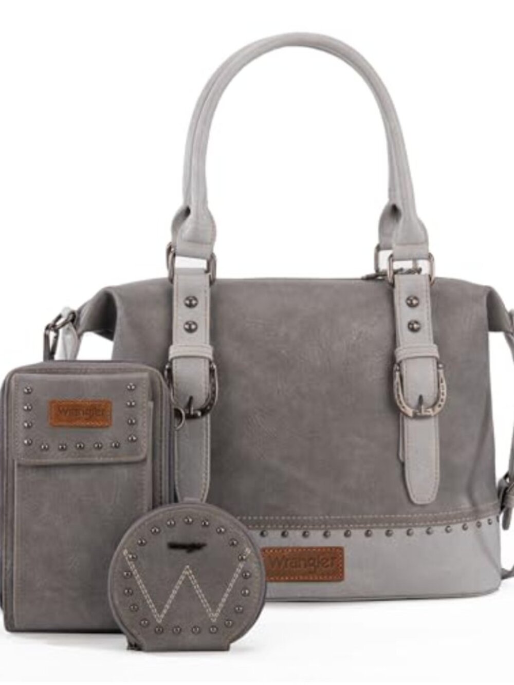 Wrangler 3Pc Doctor Bag Set Top-Handle Satchel with Phone Bag & Coin Purse